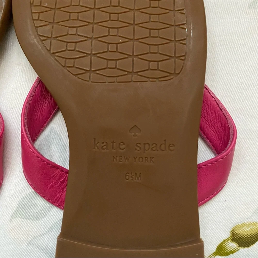 Kate Spade Size 6.5 Pink Thong Sandals